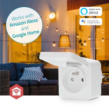 Tomada inteligente Smartlife 3680W/230V/ Type E/16A Wi-Fi Tuya IP44