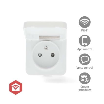 Tomada inteligente Smartlife 3680W/230V/ Type E/16A Wi-Fi Tuya IP44