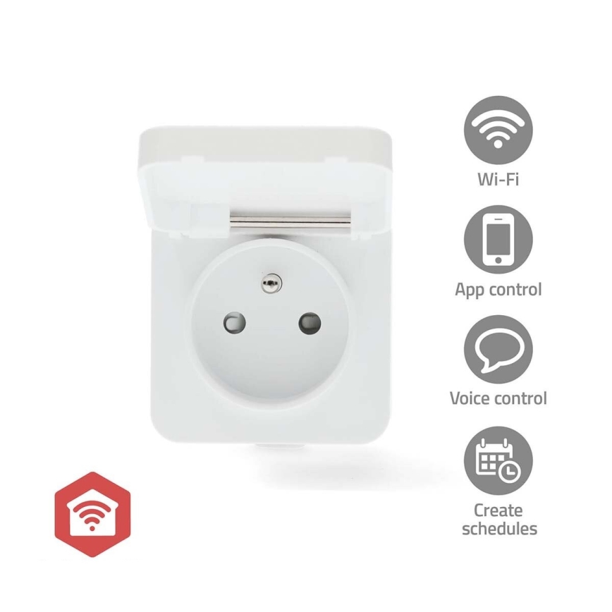 Tomada inteligente Smartlife 3680W/230V/ Type E/16A Wi-Fi Tuya IP44