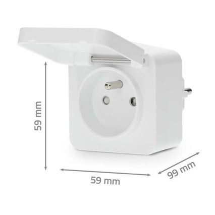 Tomada inteligente Smartlife 3680W/230V/ Type E/16A Wi-Fi Tuya IP44