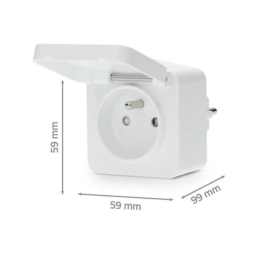 Tomada inteligente Smartlife 3680W/230V/ Type E/16A Wi-Fi Tuya IP44