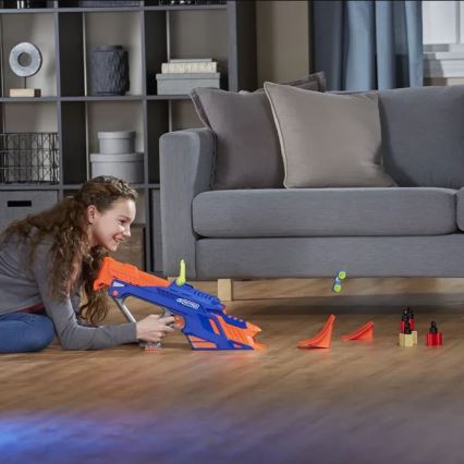 Nerf - Pistola infantil Nitro MotoFury Rapid Rally + 9 carros