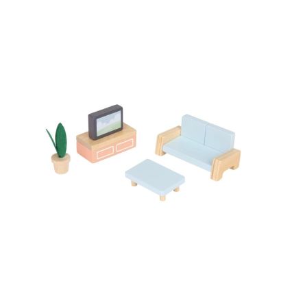 New Classic Toys - Casa de bonecas de madeira vermelho
