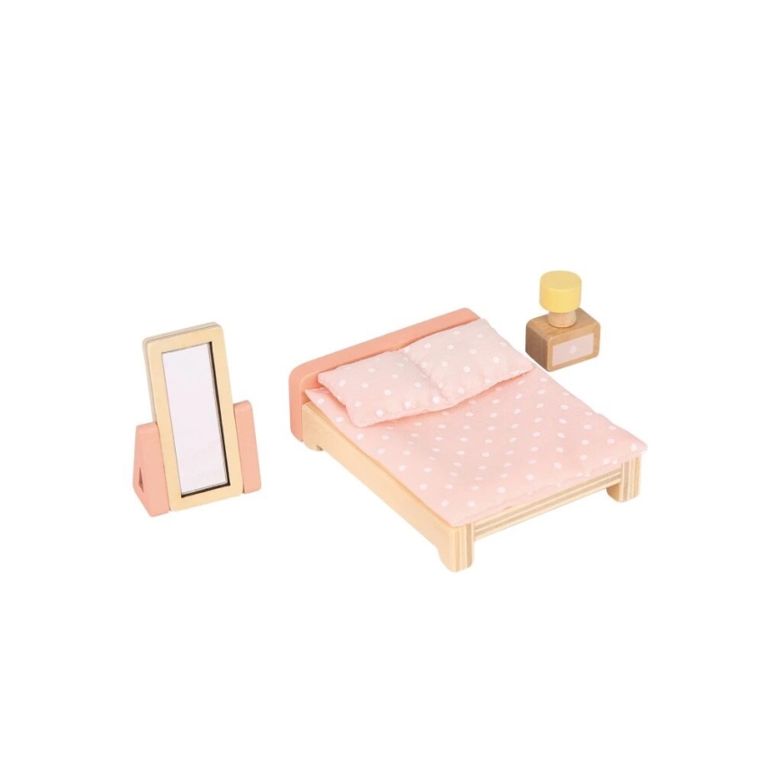 New Classic Toys - Casa de bonecas de madeira vermelho