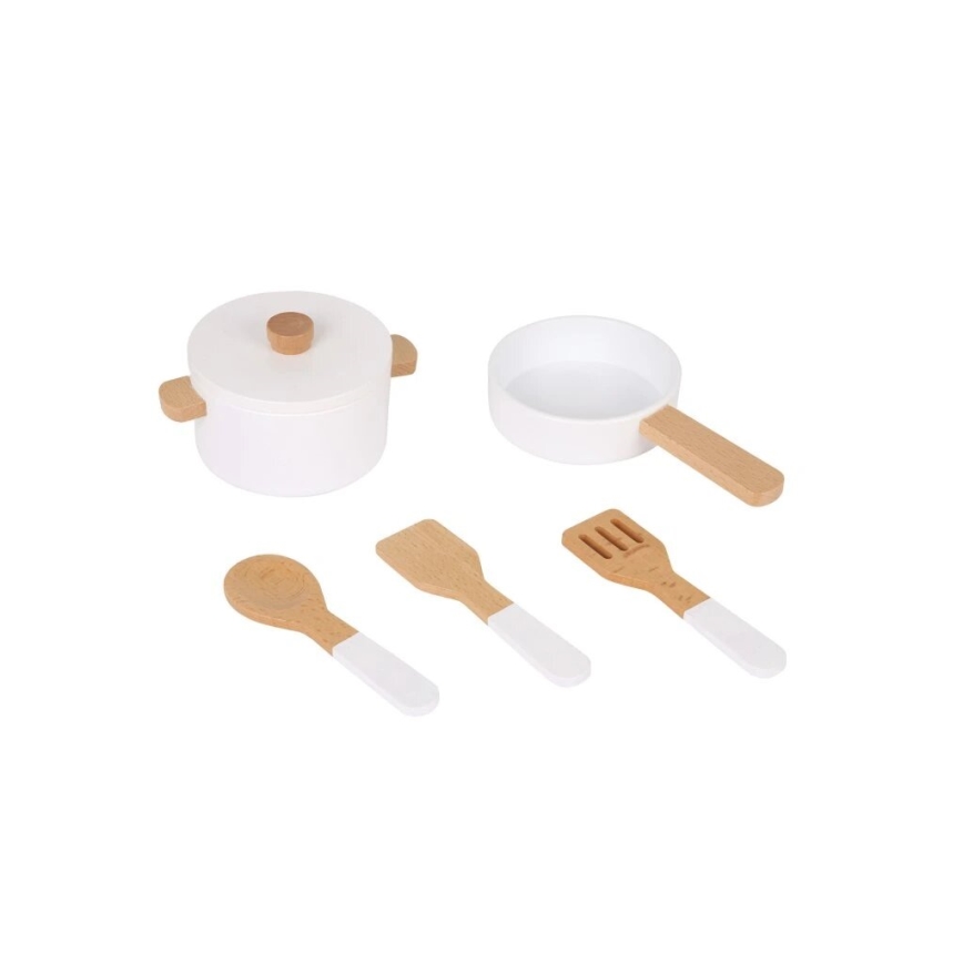 New Classic Toys - Cozinha em madeira com acessórios branco/decoração em mármore