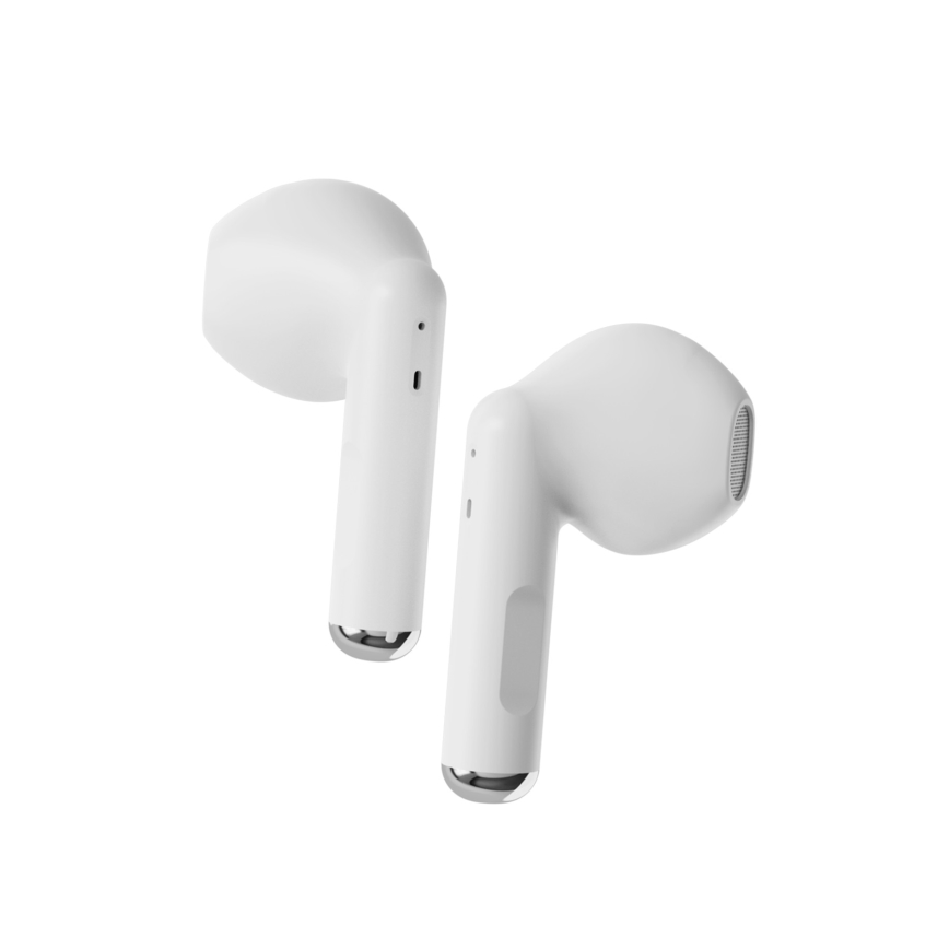 Niceboy Beans 4 - Auriculares sem fios 300 mAh + 2x 35 mAh IPX4 branco