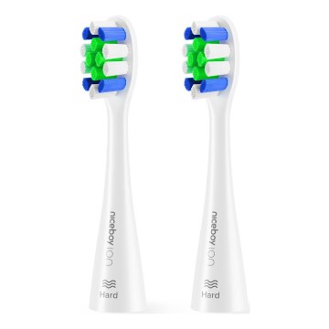 Niceboy - CONJUNTO 2x Cabeças de substituição Lite Hard para escova de dentes ION Sonic branco