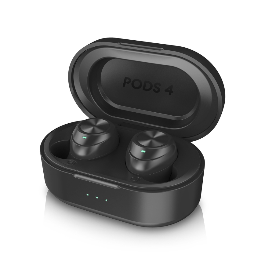Niceboy Encastrado 4 - Auriculares sem fios 500 mAh + 2x 70 mAh IPX5 preto