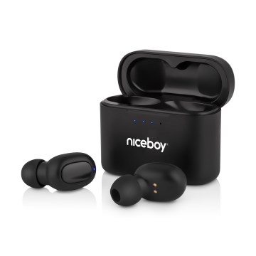 Niceboy HIVE Podsie 4 - Auscultadores sem fios IP54 preto