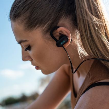Niceboy HIVE sport 2 - Auriculares desportivos com um microfone IPX5 preto