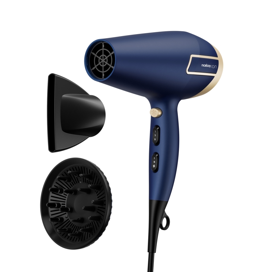 Niceboy ION AirSonic ICON - Secador de cabelo 2200W/230V azul