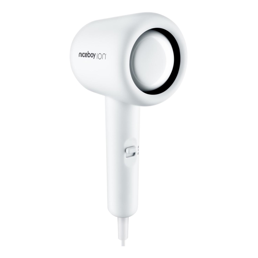 Niceboy ION AirSonic POP - Secador de cabelo 1400W/230V branco