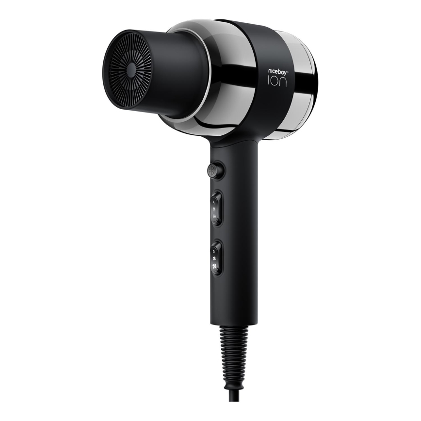 Niceboy ION AirSonic PRO - Secador de cabelo 2200W/230V preto