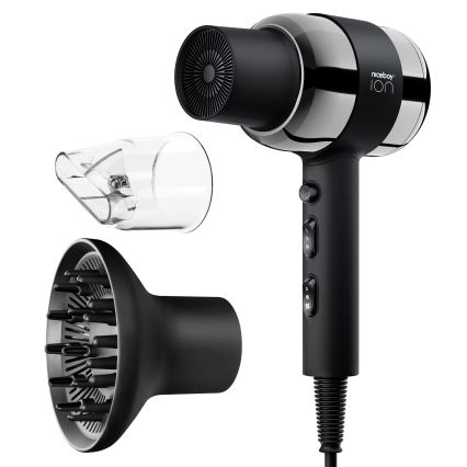 Niceboy ION AirSonic PRO - Secador de cabelo 2200W/230V preto