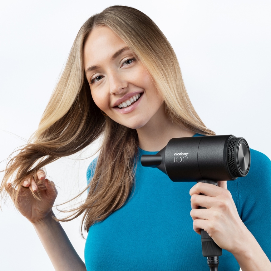 Niceboy ION AirSonic STAR - Secador de cabelo 2100W/230V preto