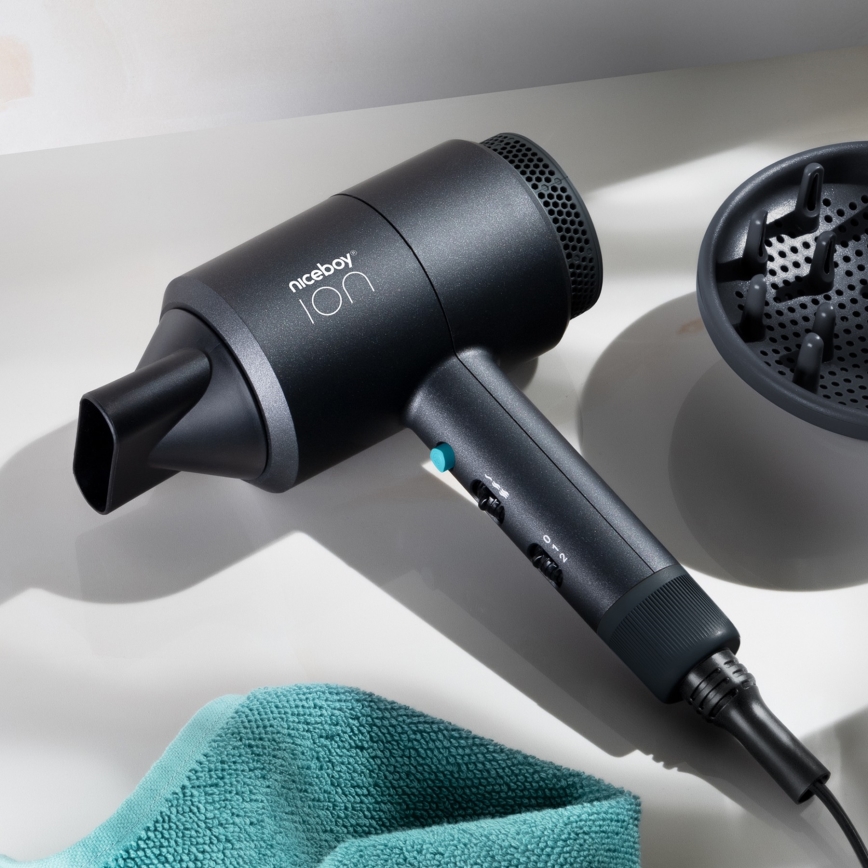 Niceboy ION AirSonic STAR - Secador de cabelo 2100W/230V preto