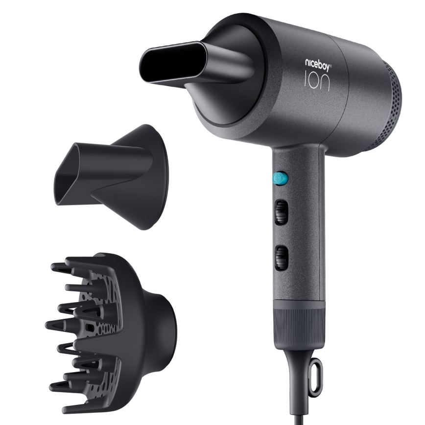 Niceboy ION AirSonic STAR - Secador de cabelo 2100W/230V preto