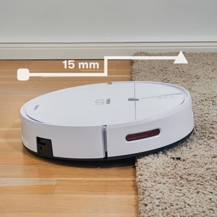 Niceboy ION Charles i4 - Aspirador robô inteligente 2 em 1 4400 mAh Wi-Fi branco + controlo remoto