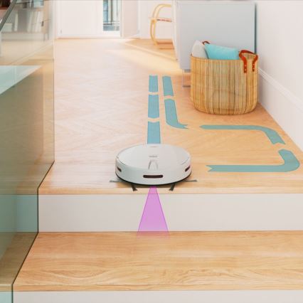 Niceboy ION Charles i4 - Aspirador robô inteligente 2em1 4400 mAh Wi-Fi branco + comando