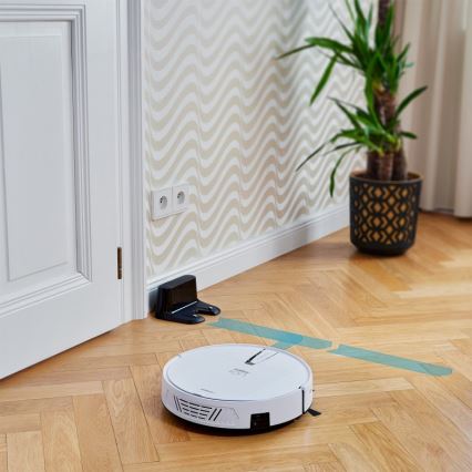Niceboy ION Charles i4 - Aspirador robô inteligente 2em1 4400 mAh Wi-Fi branco + comando