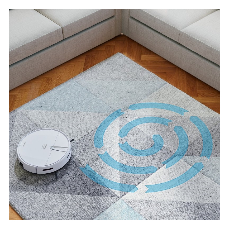 Niceboy ION Charles i4 - Aspirador robô inteligente 2em1 4400 mAh Wi-Fi branco + comando