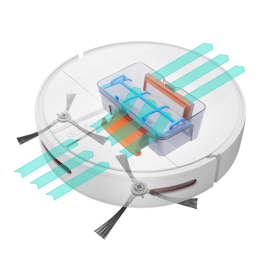 Niceboy ION Charles i4 - Aspirador robô inteligente 2em1 4400 mAh Wi-Fi branco + comando
