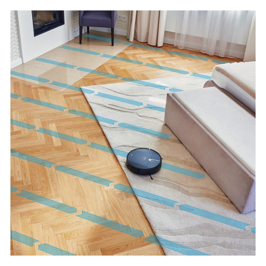 Niceboy ION Charles i4 - Aspirador robô inteligente 2em1 4400 mAh Wi-Fi preto + comando
