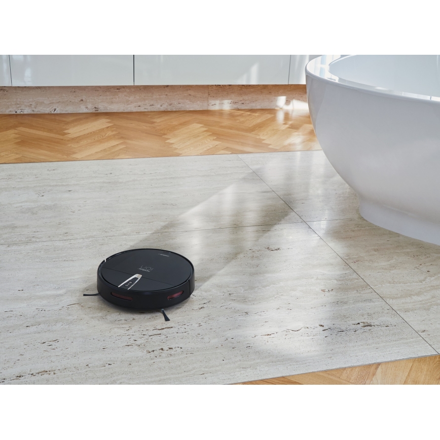 Niceboy ION Charles i4 - Aspirador robô inteligente 2em1 4400 mAh Wi-Fi preto + comando