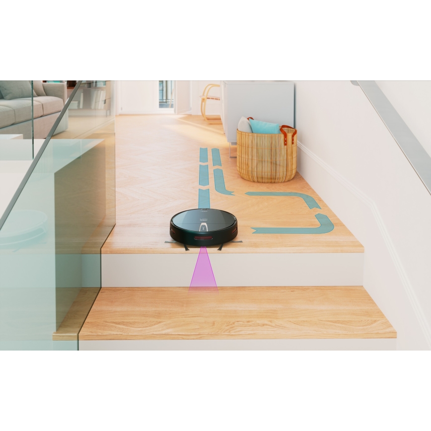 Niceboy ION Charles i4 - Aspirador robô inteligente 2em1 4400 mAh Wi-Fi preto + comando