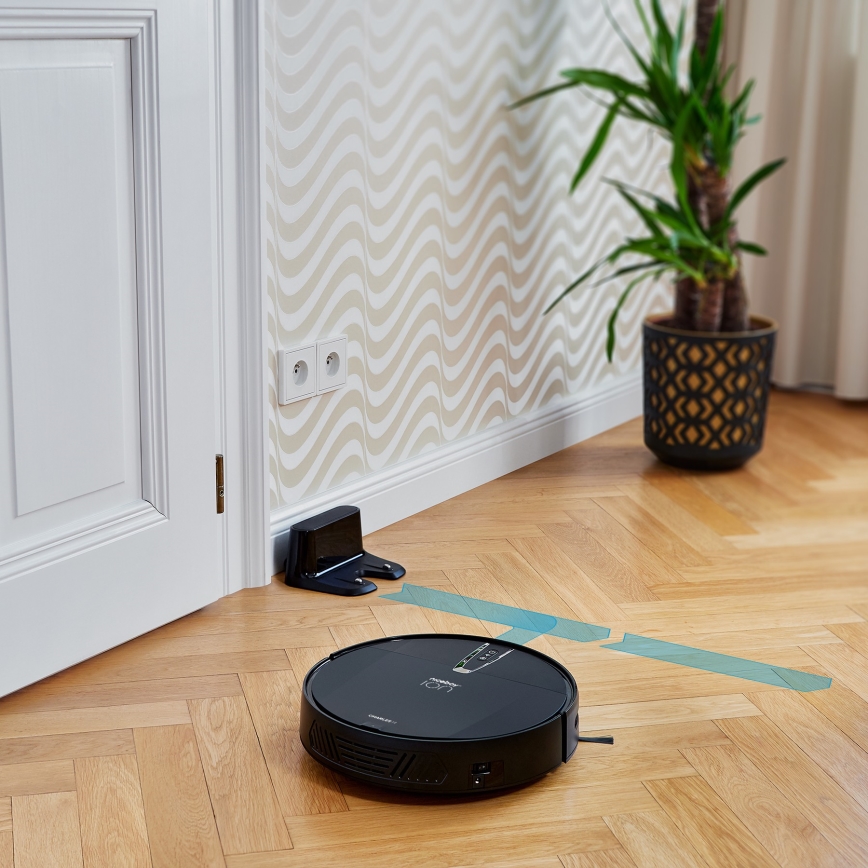 Niceboy ION Charles i4 - Aspirador robô inteligente 2em1 4400 mAh Wi-Fi preto + comando