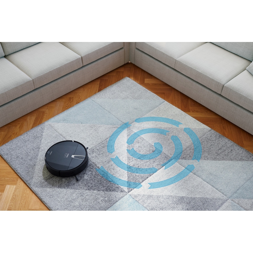 Niceboy ION Charles i4 - Aspirador robô inteligente 2em1 4400 mAh Wi-Fi preto + comando