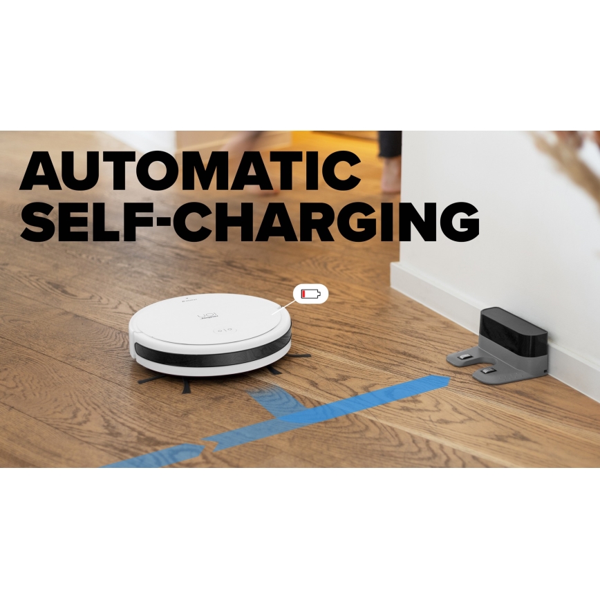 Niceboy ION Charles i6 - Aspirador robô inteligente 2em1 2600 mAh Wi-Fi branco