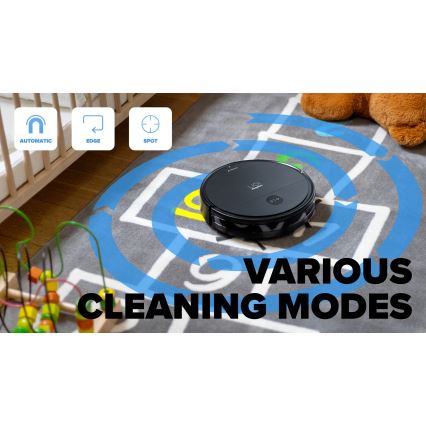 Niceboy ION Charles i6 - Aspirador robô inteligente 2em1 2600 mAh Wi-Fi preto