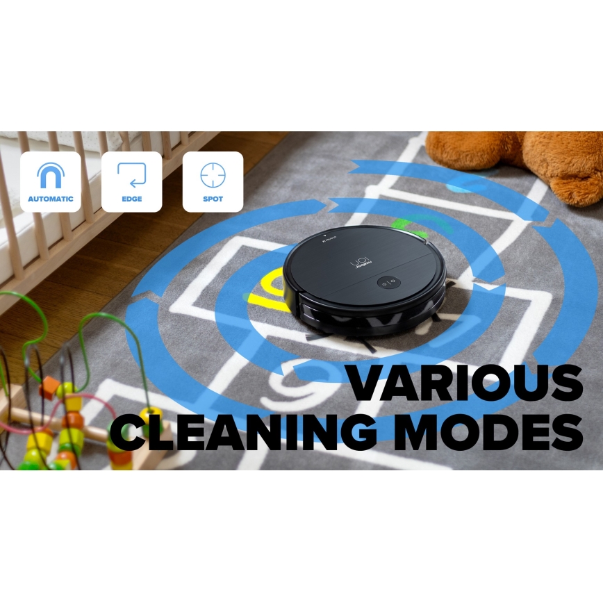 Niceboy ION Charles i6 - Aspirador robô inteligente 2em1 2600 mAh Wi-Fi preto