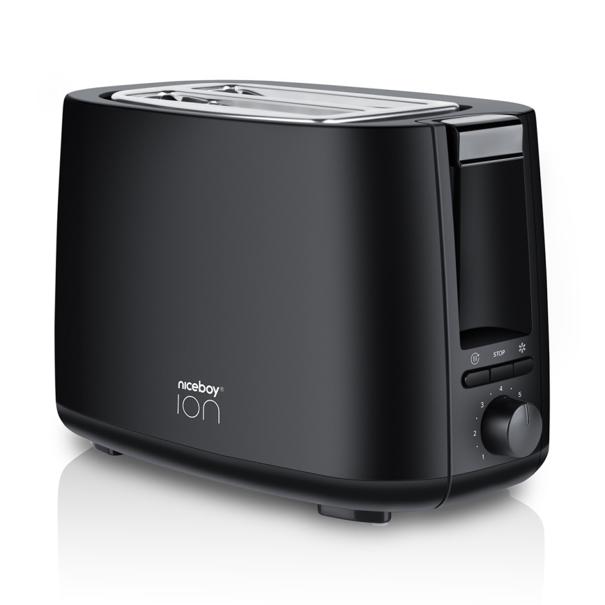 Niceboy ION Cruncher C1 - Torradeira com 2 espaços e assador 750W/230V preto