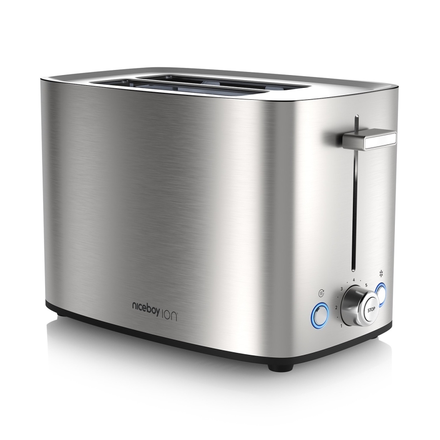 Niceboy ION Cruncher C4 - Torradeira com 2 espaços e assador 850W/230V aço inoxidável