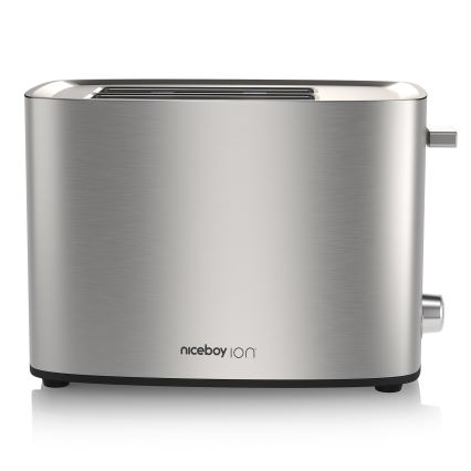 Niceboy ION Cruncher C4 - Torradeira com 2 espaços e assador 850W/230V aço inoxidável