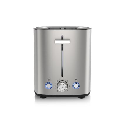 Niceboy ION Cruncher C4 - Torradeira com 2 espaços e assador 850W/230V aço inoxidável