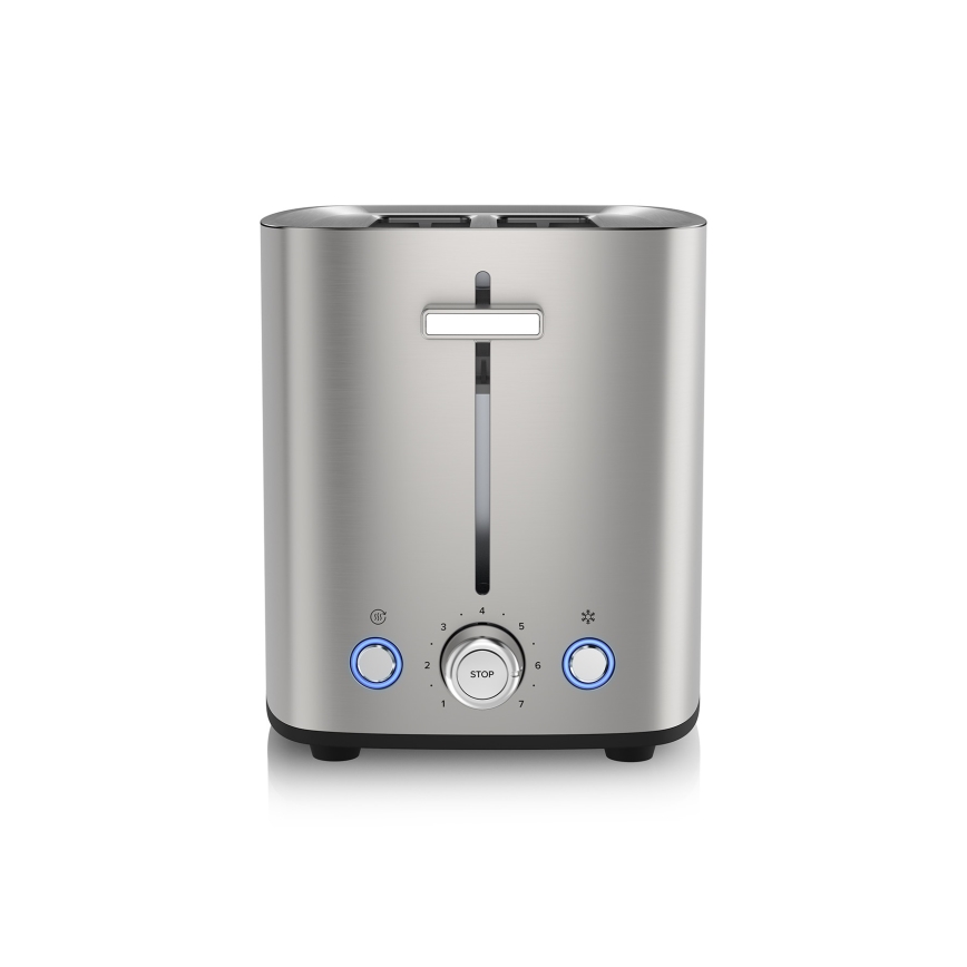 Niceboy ION Cruncher C4 - Torradeira com 2 espaços e assador 850W/230V aço inoxidável