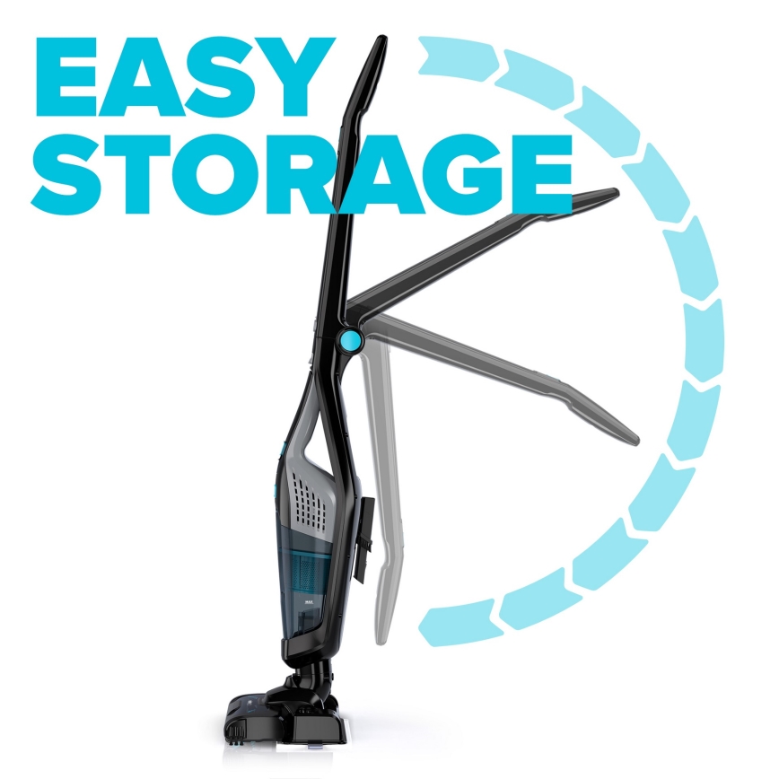 Niceboy ION Hurricane F7 - Aspirador vertical sem fios 3em1 150W/2200 mAh preto