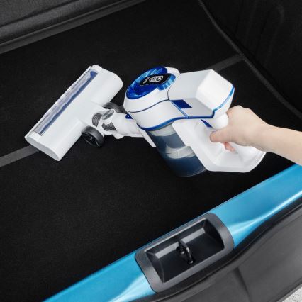Niceboy ION Hurricane H5 - Aspirador vertical sem fios 2em1 150W/2200 mAh branco/azul