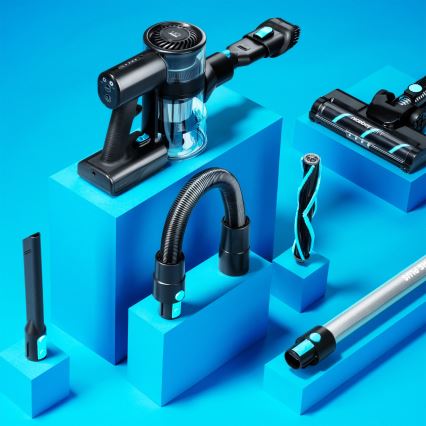 Niceboy ION Hurricane H5 Plus - Aspirador vertical sem fios 2em1 140W/2200 mAh preto