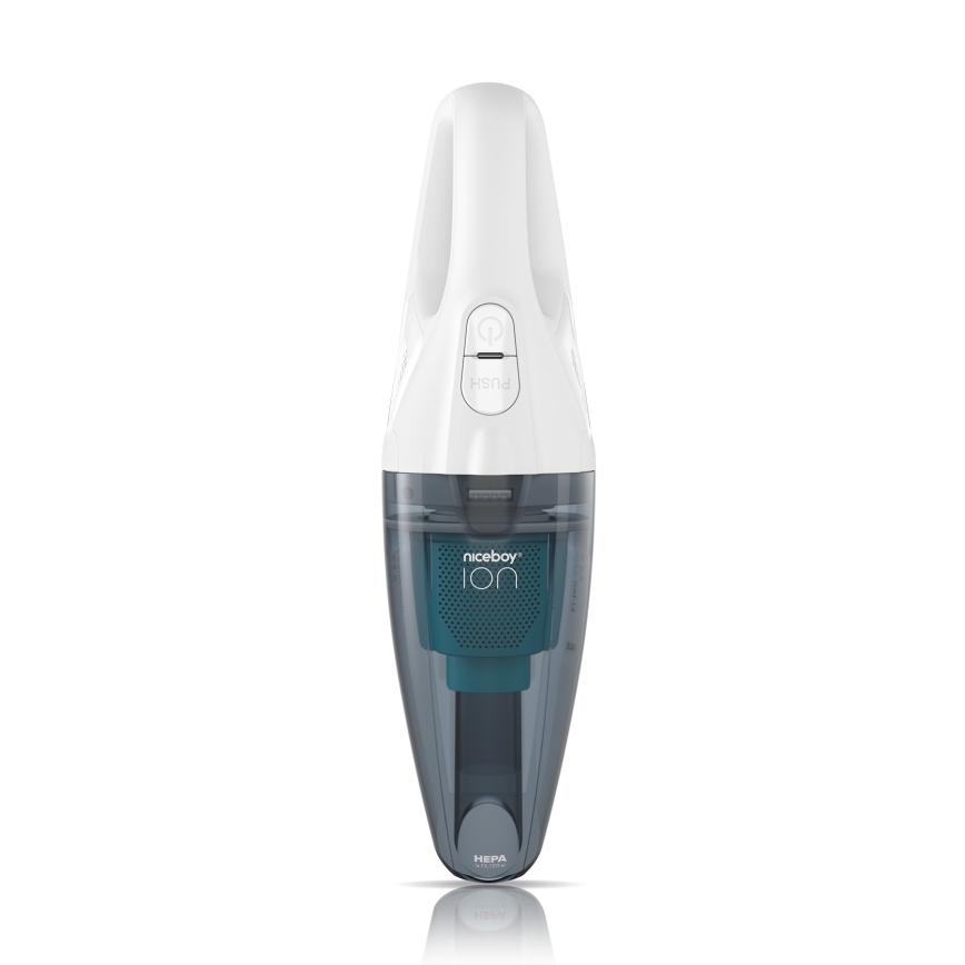 Niceboy ION Hurricane R1 - Aspirador de mão recarregável 50W/2200 mAh branco/azul