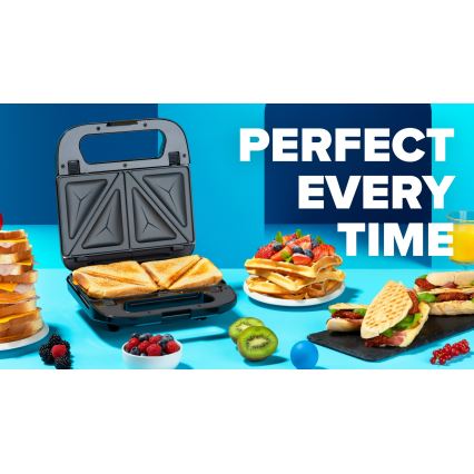 Niceboy ION Snacker S3 - Máquina de fazer sandes 3em1 750W/230V aço inoxidável/preto