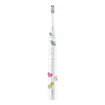 Niceboy ION Sonic Kids - Escova de dentes sónica para crianças IPX7 branco