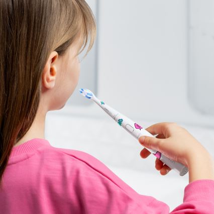 Niceboy ION Sonic Kids - Escova de dentes sónica para crianças IPX7 branco