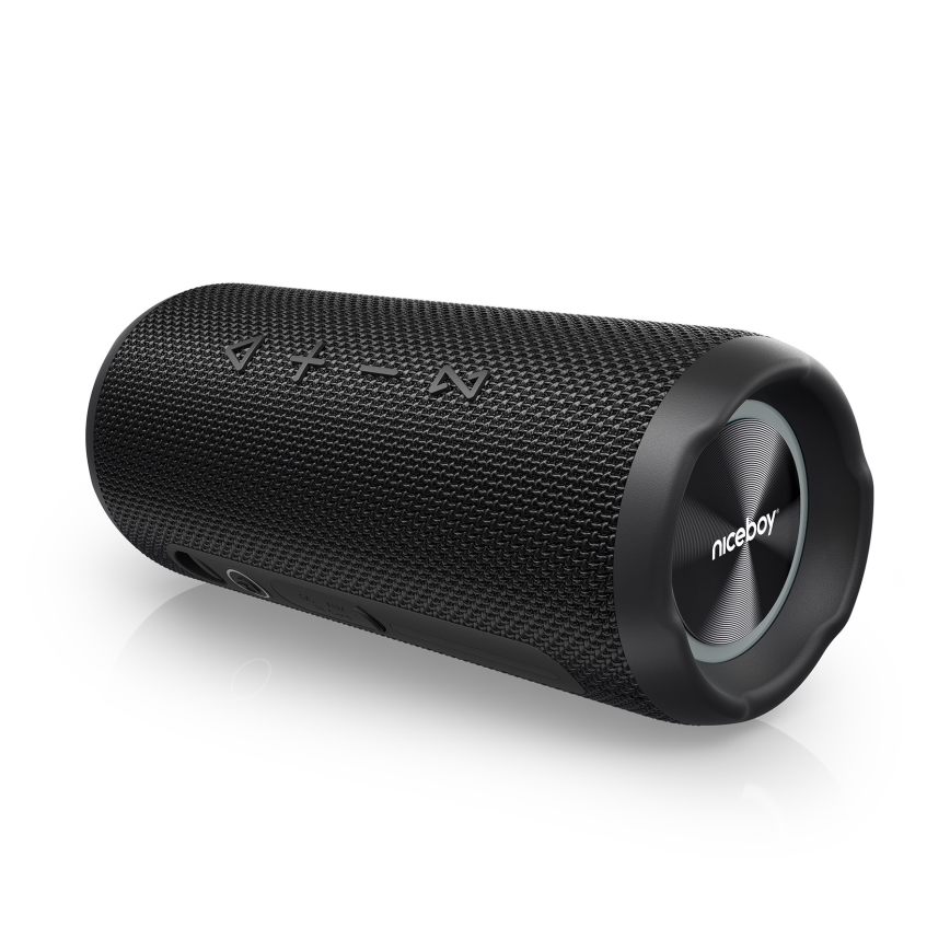 Niceboy Nexus - Coluna LED sem fios com microfone 26W/4000 mAh IPX6 preto
