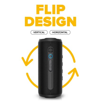 Niceboy Nexus - Coluna LED sem fios com microfone 26W/4000 mAh IPX6 preto
