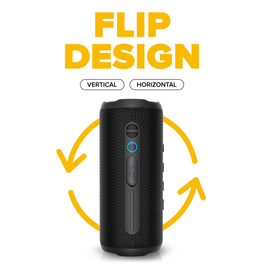 Niceboy Nexus - Coluna LED sem fios com microfone 26W/4000 mAh IPX6 preto
