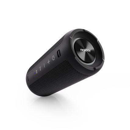 Niceboy Orion - Coluna LED sem fios com microfone 24W/2200 mAh IPX7 preto